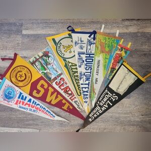 Set of 8 vintage pennants